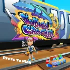 Subway Crackers is a game where you keep running and running. It was based on Subway Surfers. Get as many coins as you can as you run through the train grate. Avoid obstacles and use power-ups to help you.